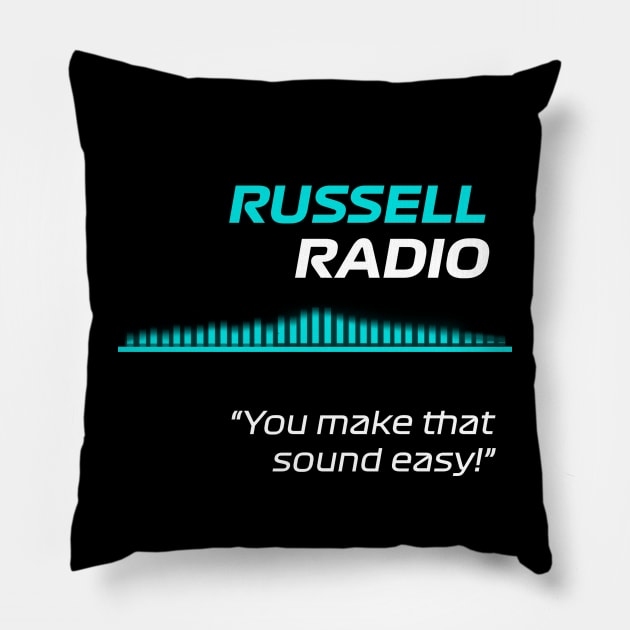 Sound easy - George Russell F1 Radio Pillow by F1LEAD