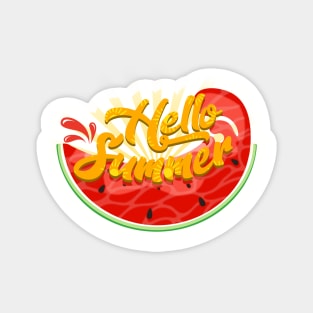 Hello Summer and Watermelons Magnet