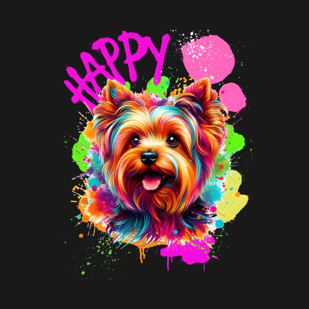 A colorful Yorkshire terrier by NightvisionDesign