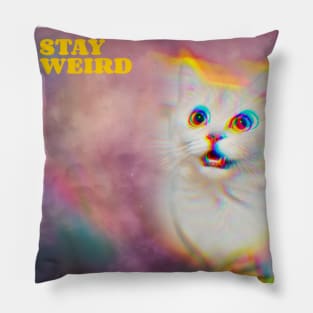 Stat weird cat Pillow