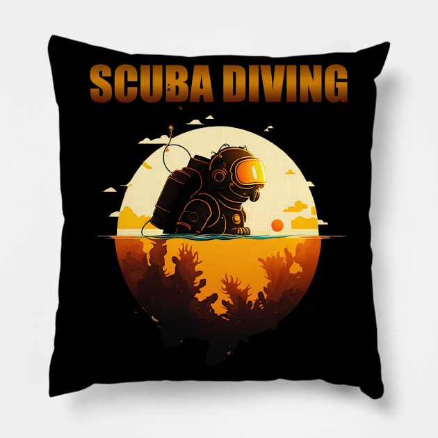 Scuba Diving - Yolo Pillow by i2studio