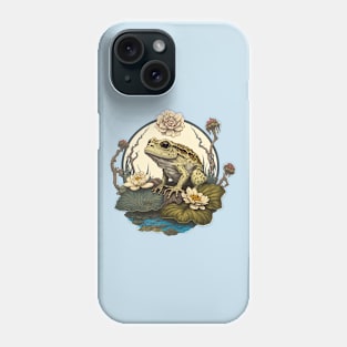 frog in flowers Phone Case