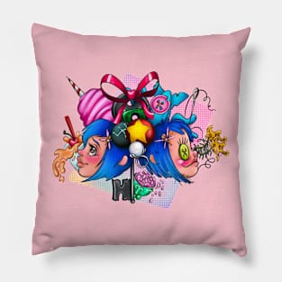 Twitchy Witchy Girl Pillow