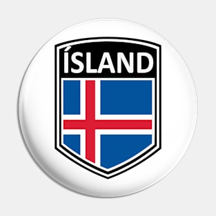 Flag Shield - Island Pin