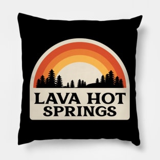 Lava Hot Springs Retro Pillow