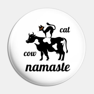 Cat Cow Yoga Namaste Pin