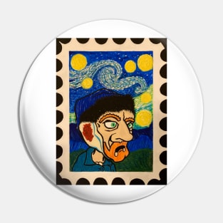 Vincent Van Gogh Stamp Pin