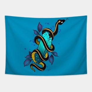 Snake with Crystals Tapestry