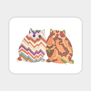 2 Fat Cats Magnet