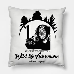 wild life adventure - camping outdoor Pillow