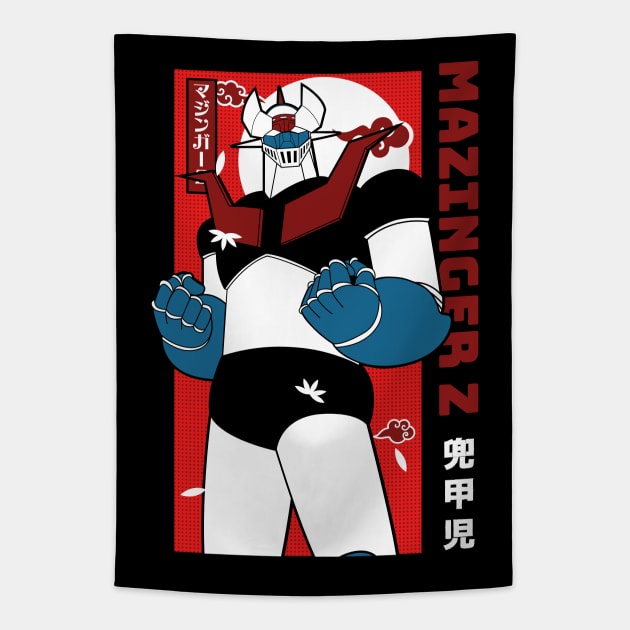 Mazinger Z Black Tapestry by paisdelasmaquinas