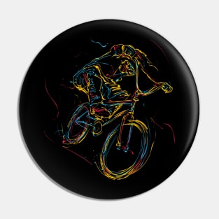 Abstract BMX boy Pin