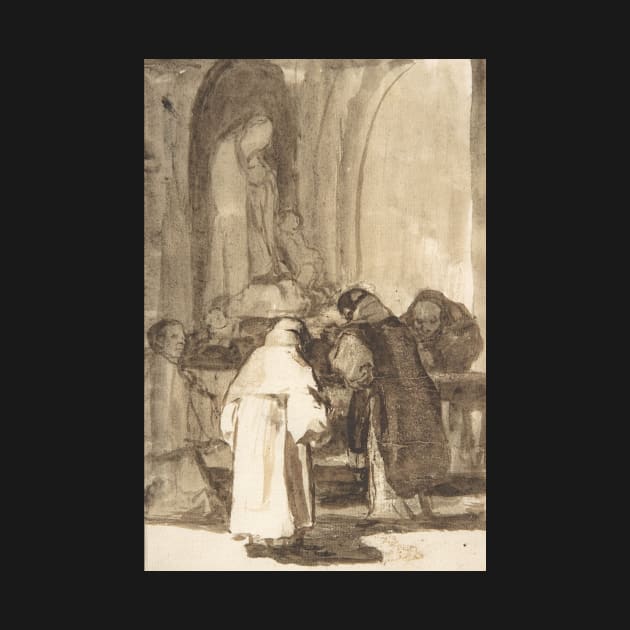 Figures inside a church by Francisco Goya by Classic Art Stall