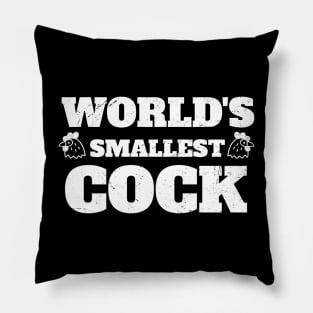 World's Smallest Cock Adult Humor Pillow