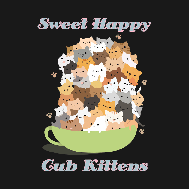 Sweet Happy Cub Kittens by Ketchup