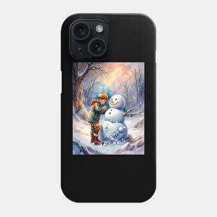 Building a snowman Phone Case