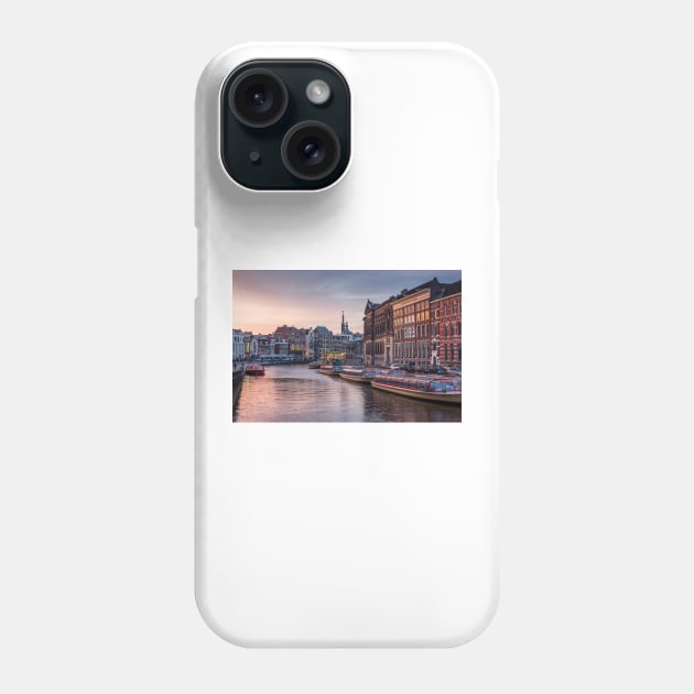 Amsterdam Evening Skyline Phone Case by casualism