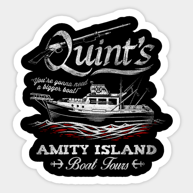 Quint's Boat Tours - Sharks - Sticker