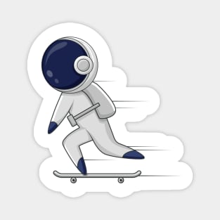 Astronaut and Skateboard Magnet