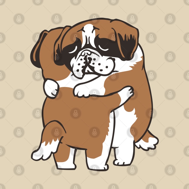 St. Bernard hugs by huebucket