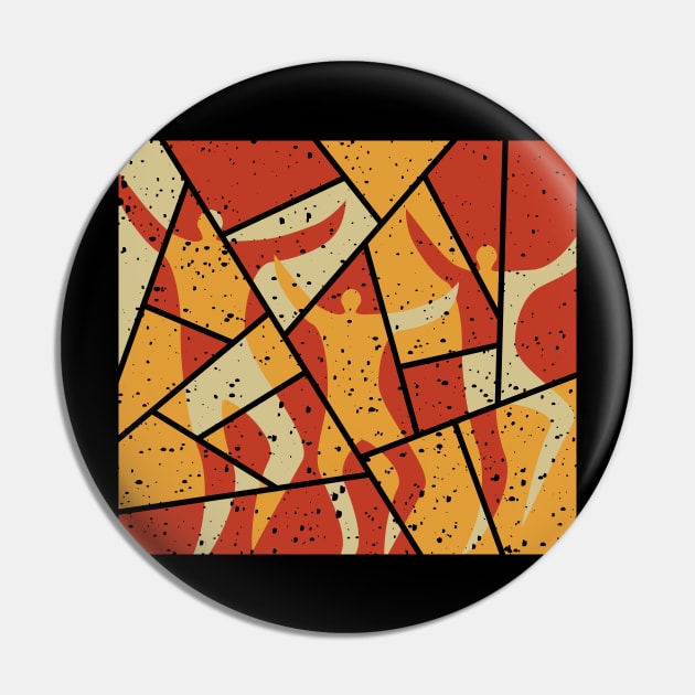 Abstract Dancers Decorative Style Pin by jazzworldquest