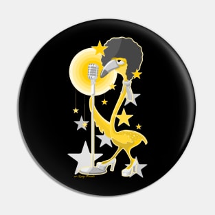 mrs.Fannie flamingo pop star / yellow edition Pin