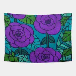 Blue Twilight Garden Tapestry