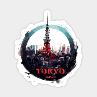 Modern Tokyo Japan cityscape Magnet