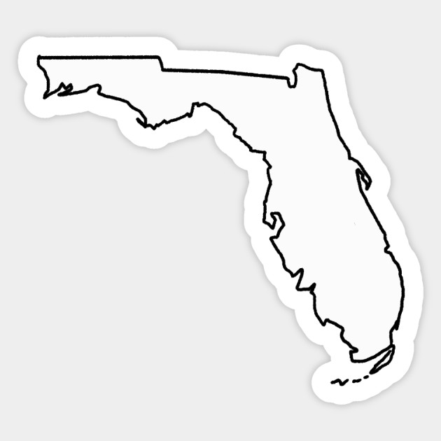 Florida Blank Outline Florida Sticker Teepublic Au