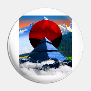 Abstract Fuji Japan Mountain Pin