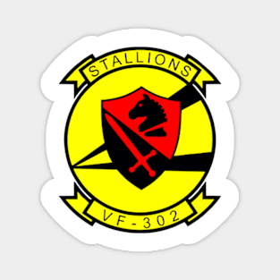 F-302 Stallions Squadron Patch Magnet