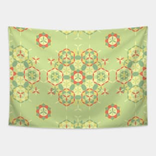 Colorful Flower of life Tapestry