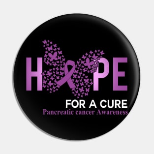 Hope For A Cure Butterfly Gift Pancreatic cancer 2 Pin