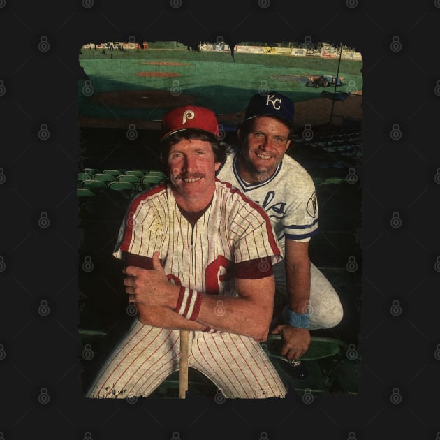 Mike Schmidt in Philadelphia Phillies and George Brett in Kansas City Royals by PESTA PORA