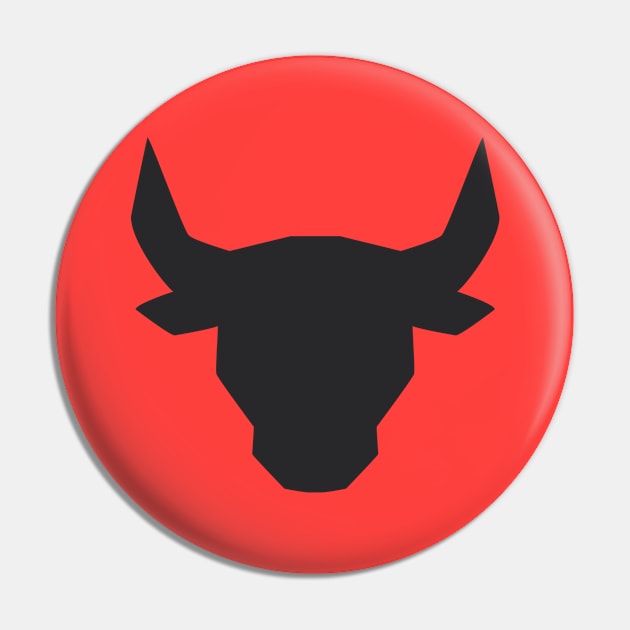 Bull Head Art Design Pin by Abeer Ahmad