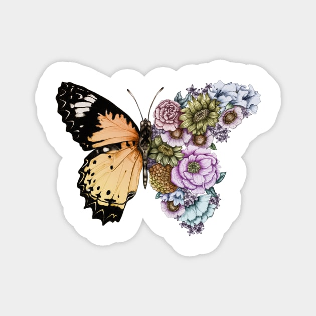 Butterfly in Bloom Magnet by ECMazur