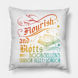 Flourish. And Blotts Booksellers Diagon Alley London Pillow