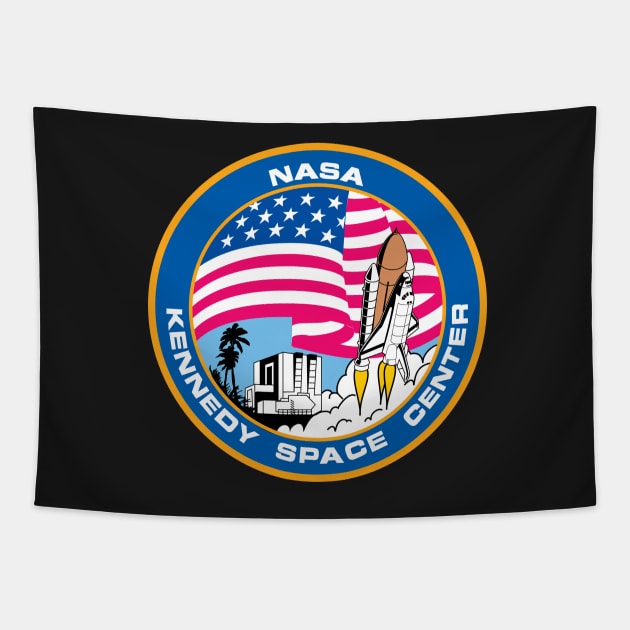 NASA - Kennedy Space Center Logo Tapestry by supertwistedgaming