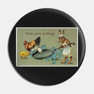 Strange Victorian Easter Greeting Pin