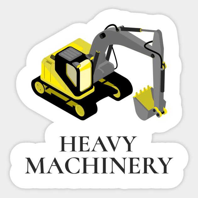 Heavy Machinery - Backhoe - Sticker