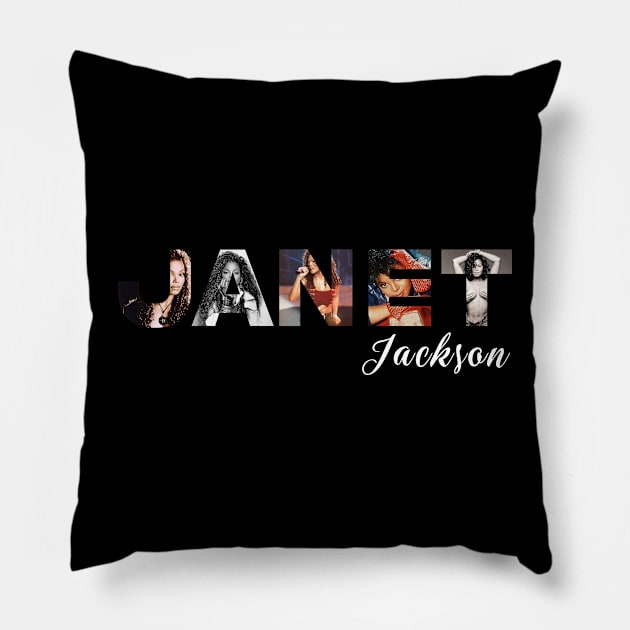 Janet Jackson Vintage Tour Concert Pillow by Evergreen Daily