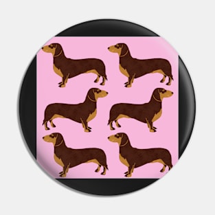 Sausage dogs (daschund) pink Pin