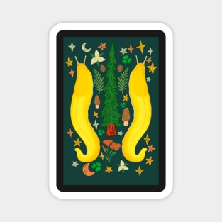 BANANA SLUG FOLK ART STICKER Magnet