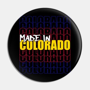 Made in Colorado Typography State Flag Pin