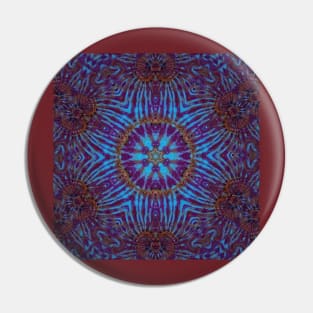 Psychedelic Kaleidoscopic Multi-Color Mandala Number 5 Pin