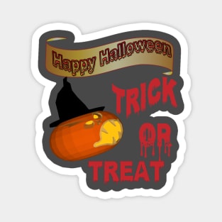 Trick Or Treat  happy Halloween Pumpkin Magnet