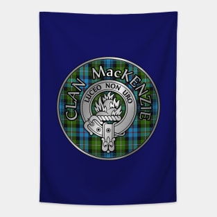 Clan MacKenzie Crest & Tartan Tapestry