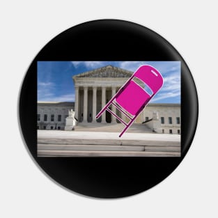 Folding Chair To The Supreme Court - Pink - Front Pin