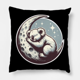 Cute koala sleeping on the moon Pillow