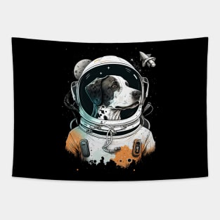 Pointer dog astronaut Tapestry